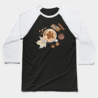 Autumn Coffee and Spices Baseball T-Shirt